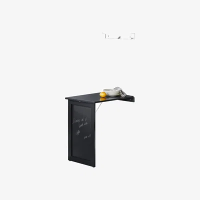 The Range Folding Kitchen Dining Table with Chalkboard - Black