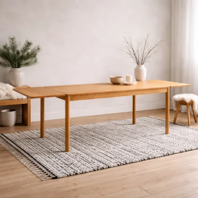 The Range Wyld Haus Oxford Extendable Oak Dining Table - Seats 10 - Natural