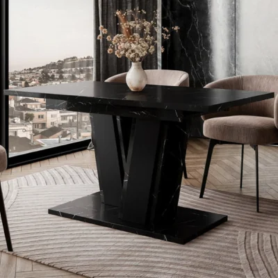 The Range 120-160 cm MUSS Black Marble Effect and Black - Black