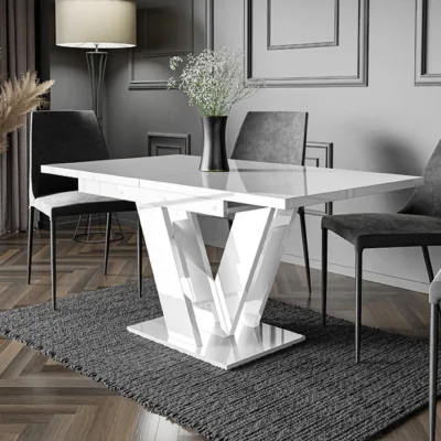 The Range MASIV Dining Table 120 160 x 80 White - White