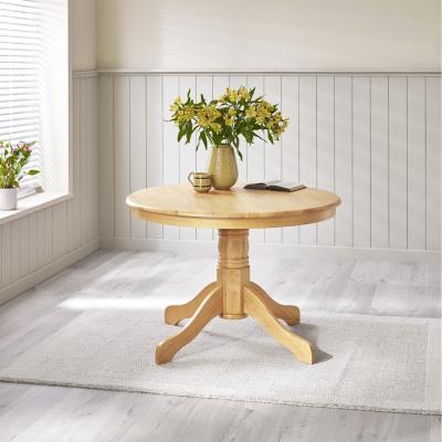 The Range Bude Round Pedestal Wood Dining Table - Oak
