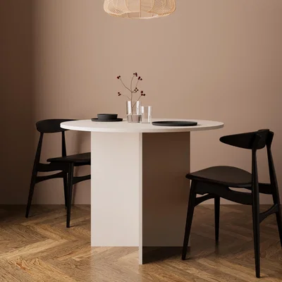 The Range Linet Round Kitchen Table - Anthracite