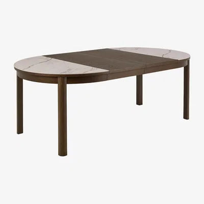 The Range Southampton Round Extendable Dining Table in Cream Ceramic 220cm - Cream Ceramic