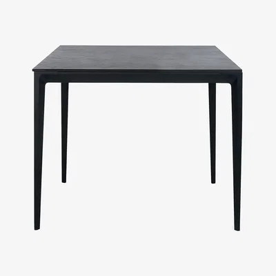 The Range Miami Square Stone Top Dining Table - Slate Grey