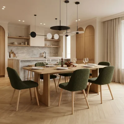 The Range Umberto Washed Oak Dining Table - 6 Seater