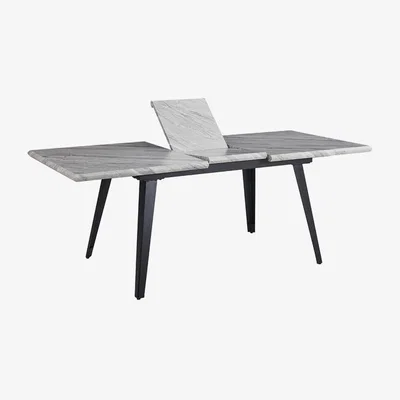 The Range Carvelle Extending Dining Table - Black/White Marble