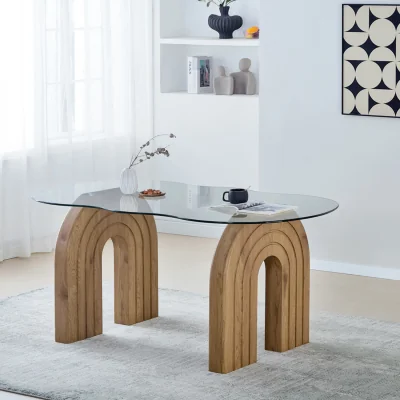 The Range Salcombe Glass Dining Table
