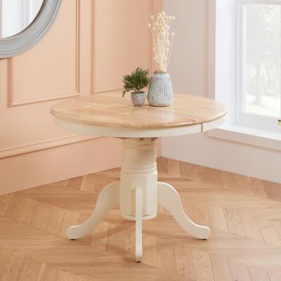 The Range Chatsworth Round Extending Dining Table - Cream