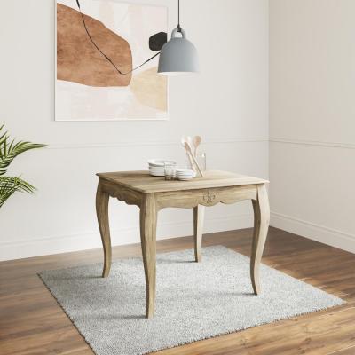 The Range Rieti 90cm French Style Grey Square Dining Table - Brown