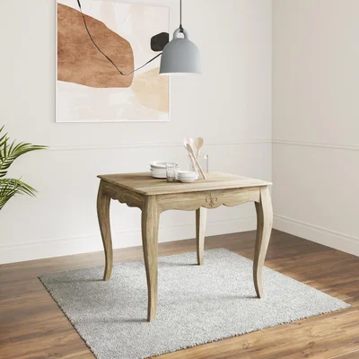 The Range Rieti 90cm French Style Grey Square Dining Table - Brown