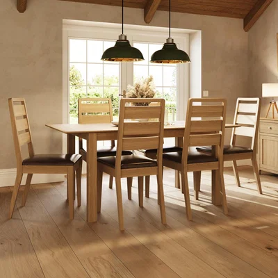 The Range Large 1.4M Extending Oak Dining Table - Natural Oak
