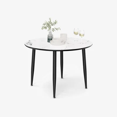 The Range Parma Dining Table Round 4 Seater - Marble