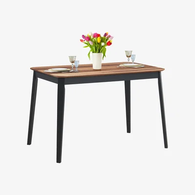 The Range Kitchen Dining Table-Brown - Brown