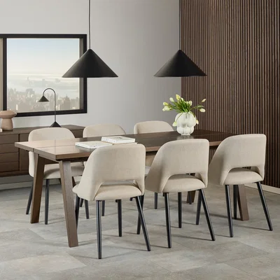 The Range A-Line Rectanglar Dining Table - Smoked Oak