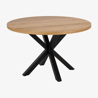 The Range Heaven Dining Table in Oak with Black Legs - Oak