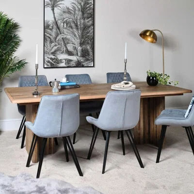 The Range Perth 220cm Dining Table - Brown