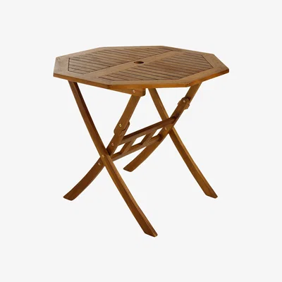 The Range Hardwood Octagonal Dining Table - Brown
