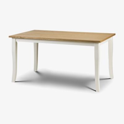 The Range Davenport Rectangular Dining Table - White