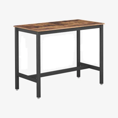 The Range VASAGLE 120 x 60 x 90 cm Dining Table With Solid Metal Frame - Rustic Brown
