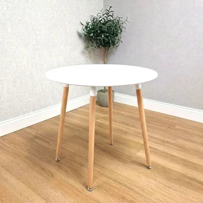 The Range KOSY KOALA  Modern Round Glass Dining Table 90cm with Black Metal Legs Tempered Glass Top Coffee Table for Kitchen Dining Room
