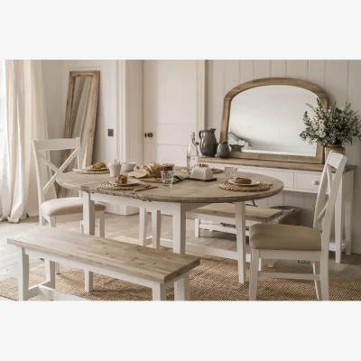 The Range Florence Round Extending Table 115-160cm - White