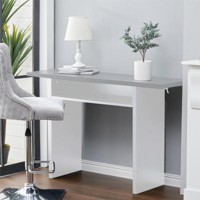 The Range High Glossy Dining Table Laptop Tray Worktop Home Living Room - Grey / 120cm