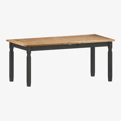 The Range Mercers Furniture Corona Large Extending Dining Table - Distressed Charcoal Wax