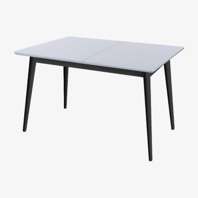 The Range Aspen Rectangular Extending Dining Table With Black Legs - Gloss Grey