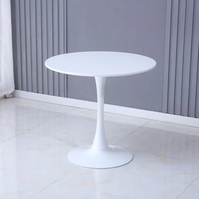 The Range Round Anna White Monochromatic Dining Table - White