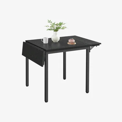 The Range VASAGLE Folding Dining Table Drop Leaf Extendable for Small Spaces - Black