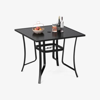 The Range Outside Bistro Dining Table - Black