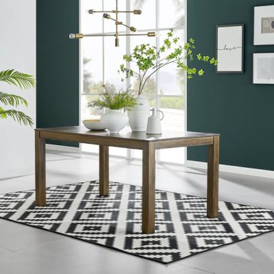 The Range Anders Walnut Shade Mango Wood 6 Seat Dining Table - Walnut