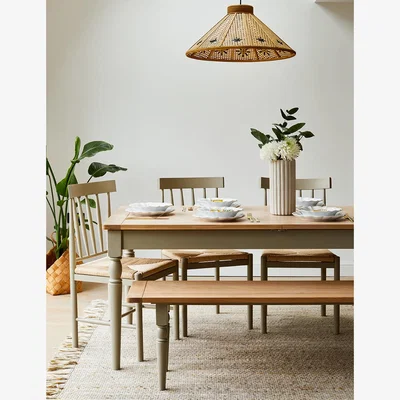 Rose & Grey French Grey Oak Extendable Dining Table