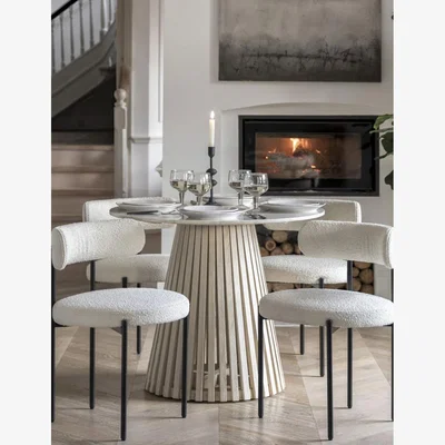 Rose & Grey Vince Round Marble Dining Table