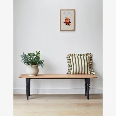 Rose & Grey Charcoal Luxury Oak Dining Table Bench