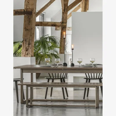 Rose & Grey Albie Extendable Dining Table - Smoked