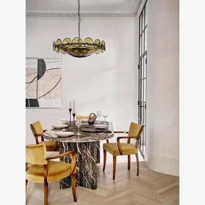 Soho Home Rosaline Dining Table, Griseo Rosa Marble