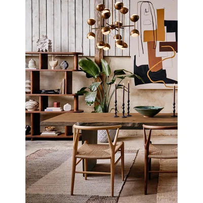 Soho Home Calne Dining Table, Dark, 270 x 100cm