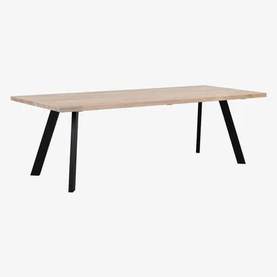 Teddy Beau Rowico Fred White Wash Dining Table / Large