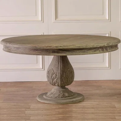 Teddy Beau Maison Reproductions Rustic Acorn Dining Table / Brown / Large