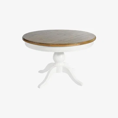 Teddy Beau Rowico Lulworth Pedestal White Round Dining Table