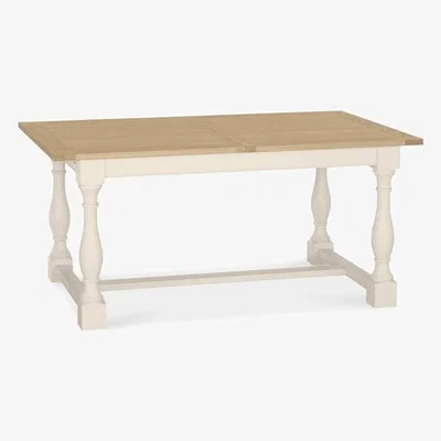 Teddy Beau Bentley Chartreuse Aged Oak And Antique White Extending Dining Table