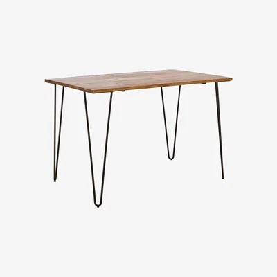 Teddy Beau Teddy's Collection Dawson Hairpin Brown Dining Table