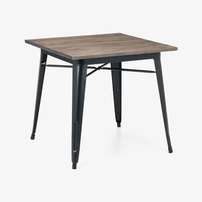 Teddy Beau Julain Bowen Tolix Square Dining Table