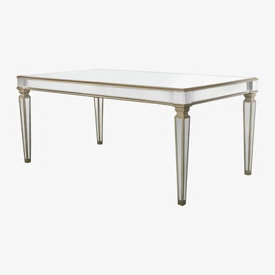 Teddy Beau Deco Home Athens Gold Mirrored Dining Table
