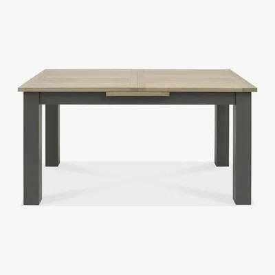 Teddy Beau Bentley Oakham 4-6 Dark Grey And Scandi Oak Extending Dining Table