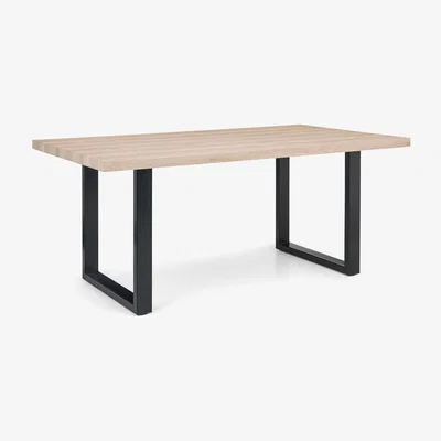 Teddy Beau Julain Bowen Berwick 6 Seater Dining Table in Oak & Black