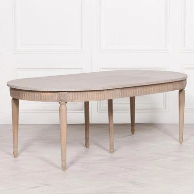Teddy Beau Maison Reproductions Rustic Wooden Extending Dining Table