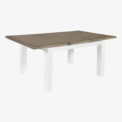 Teddy Beau Rowico Extending Purbeck Distressed White Dining Table