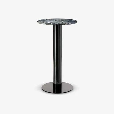 Tom Dixon Tom Dixon - Tube High Table Black Pebble Marble Top 600mm
